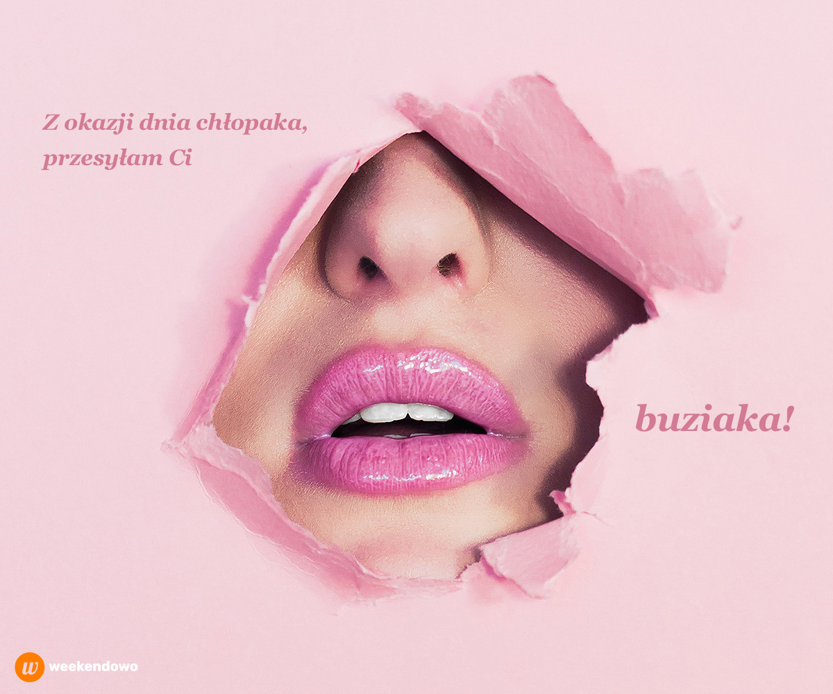 Buziak na dzień chłopaka kartka