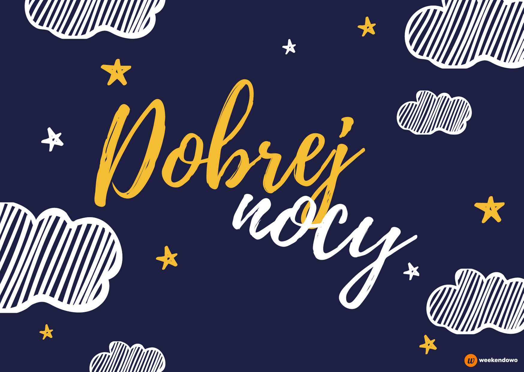 Dobrej nocy kartka