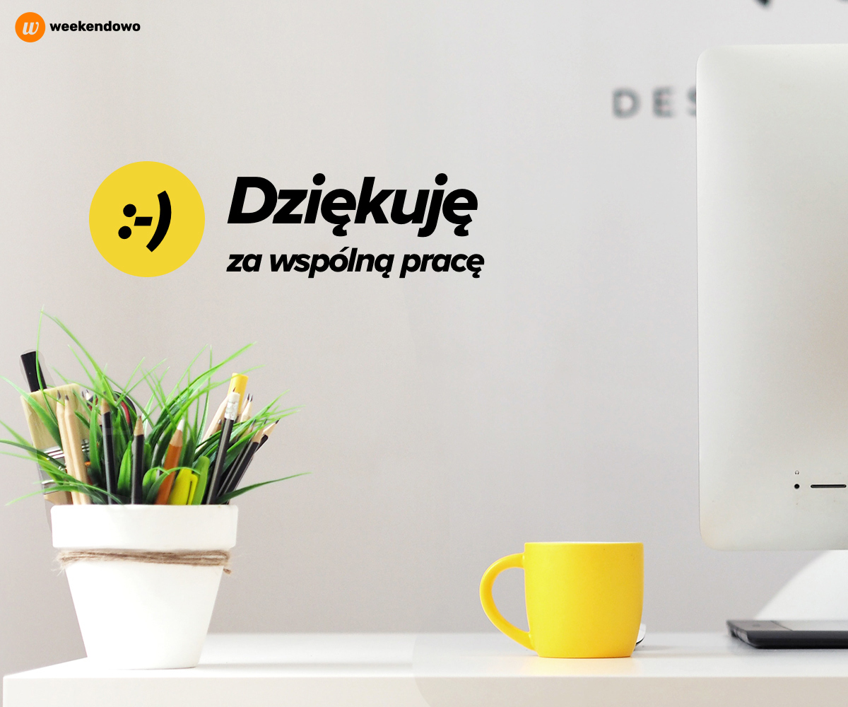 Dziękuję za wspólną pracę kartka