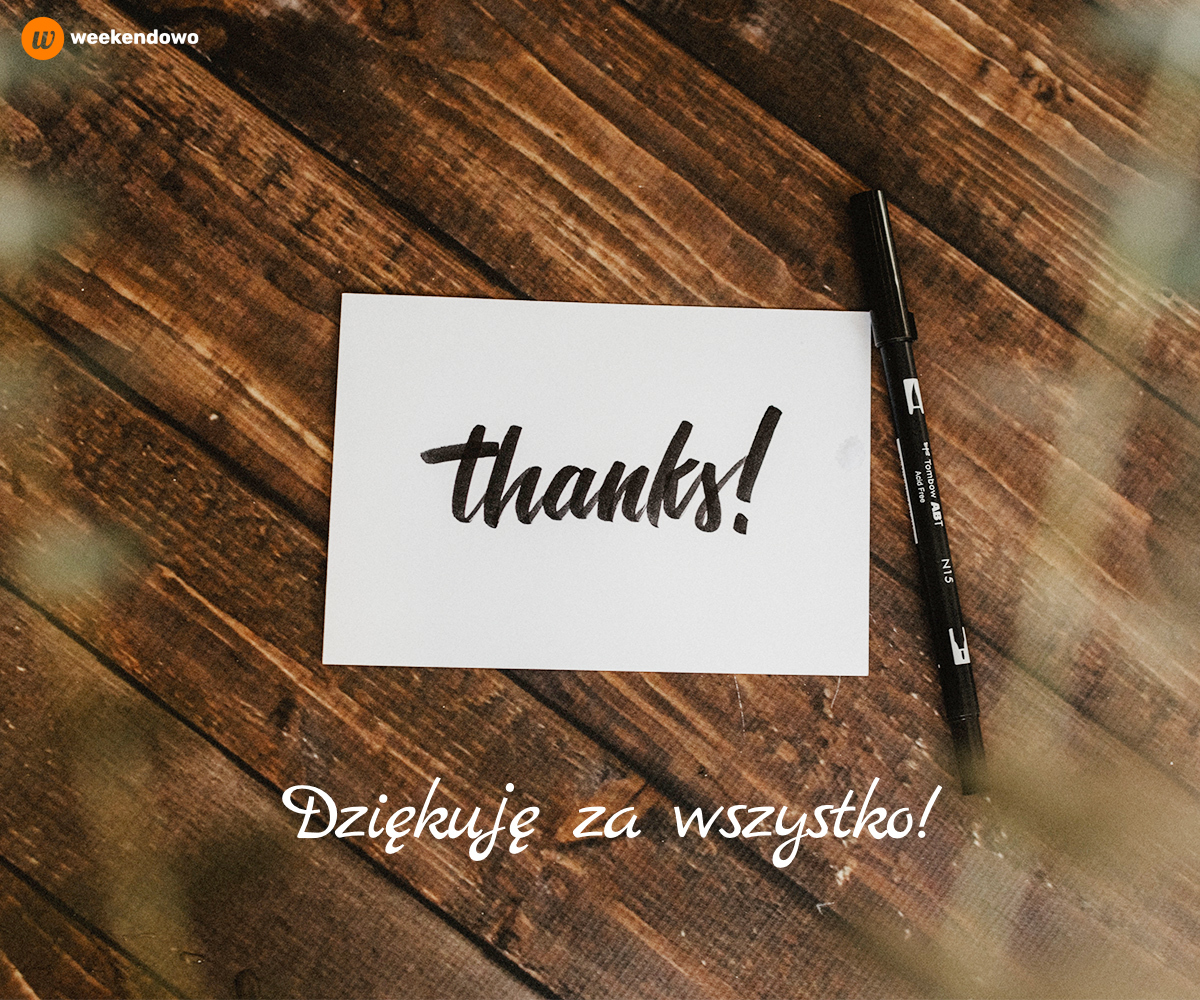 Dziękuję za wszystko kartka