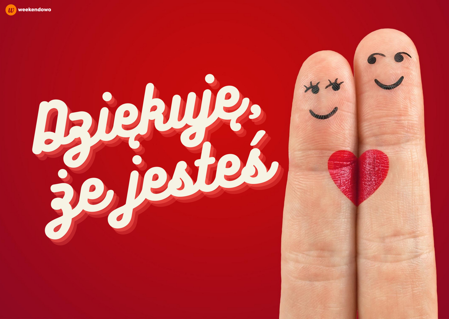 Dziękuję, że jesteś kartka