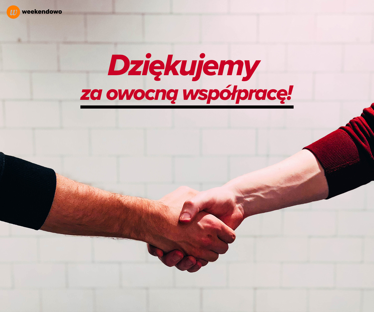 Dziękujemy za owocną pracę kartka