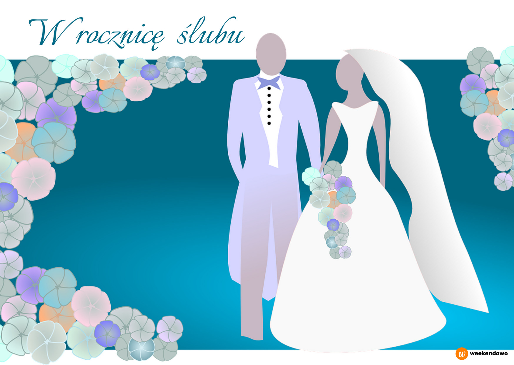 Elegancka kartka na rocznicę ślubu