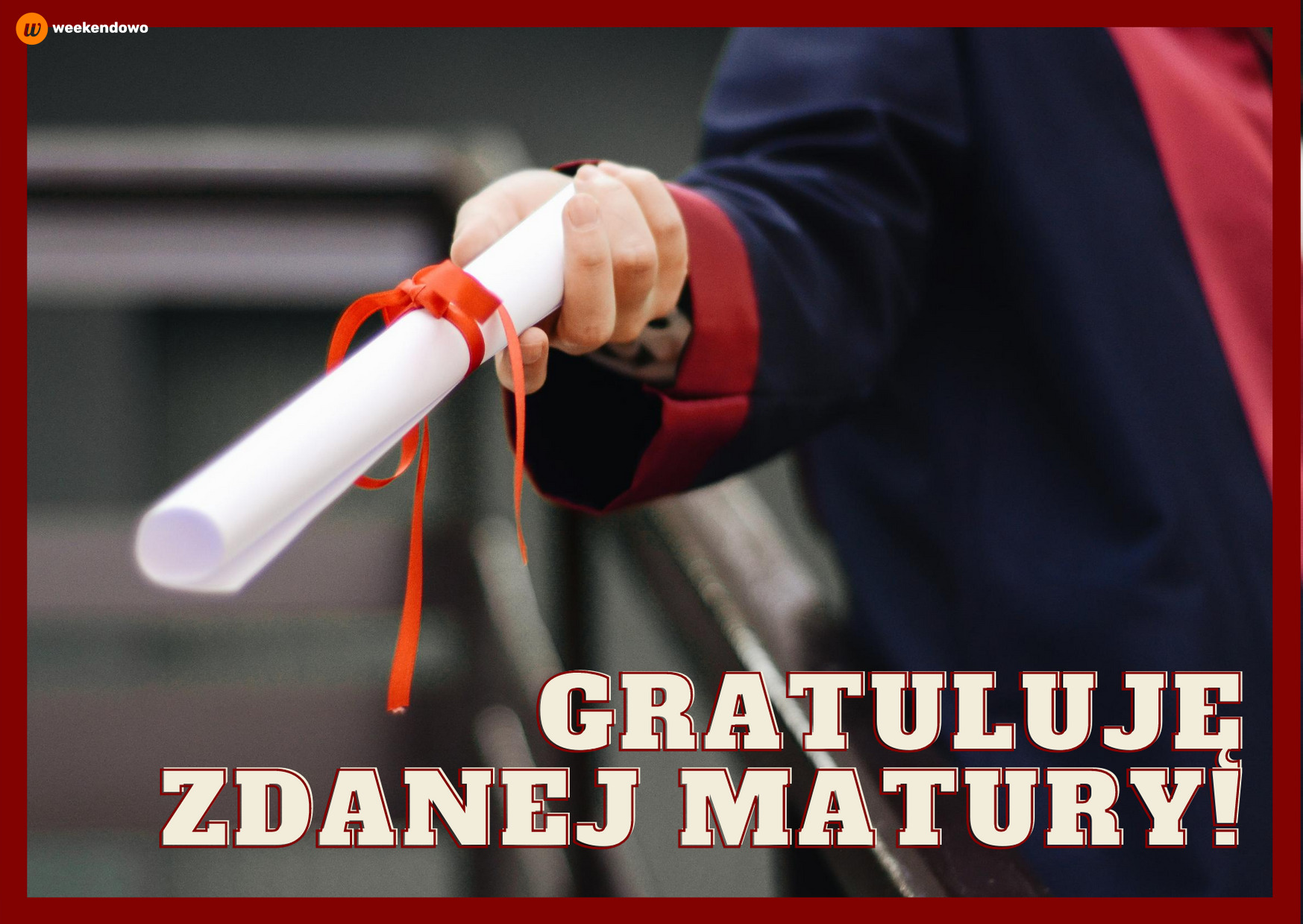 Gratuluję zdanej matury kartka