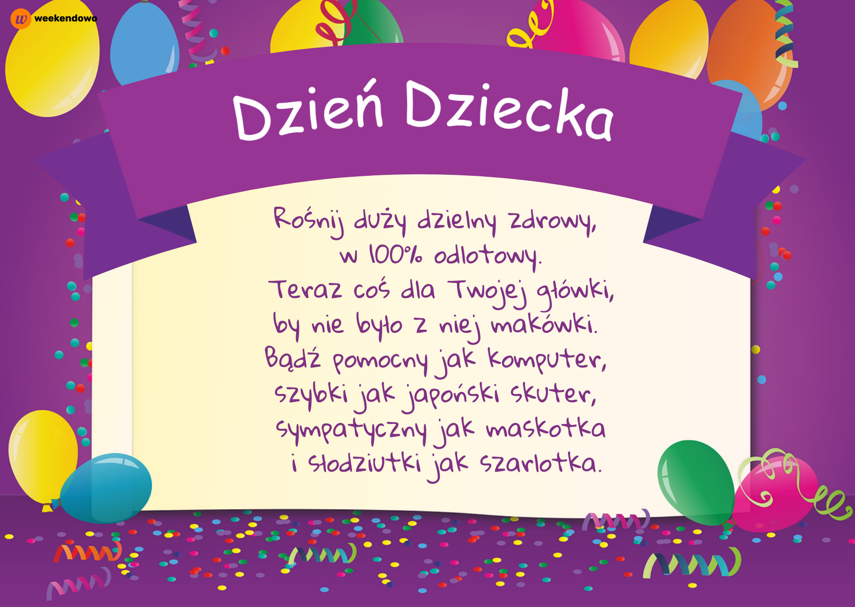 Kartka dla dziecka
