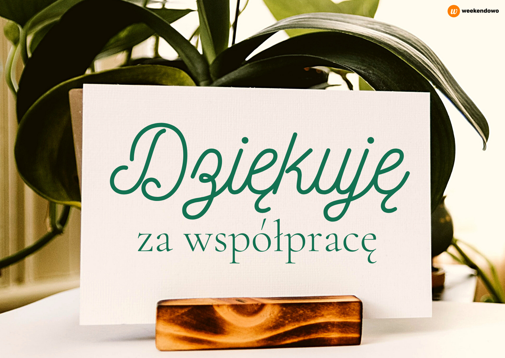 Kartka dziękuję za współpracę