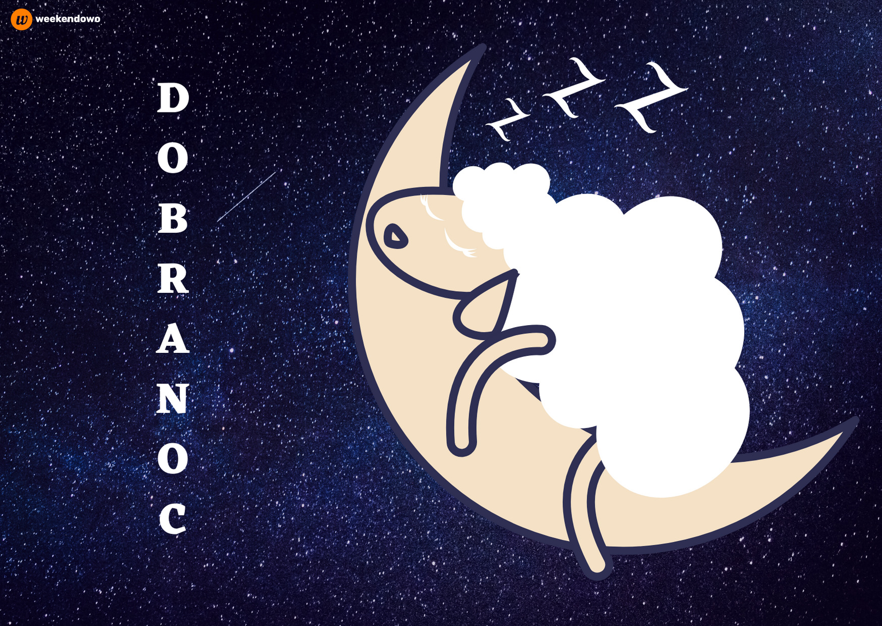 Kartka na dobranoc z owcą