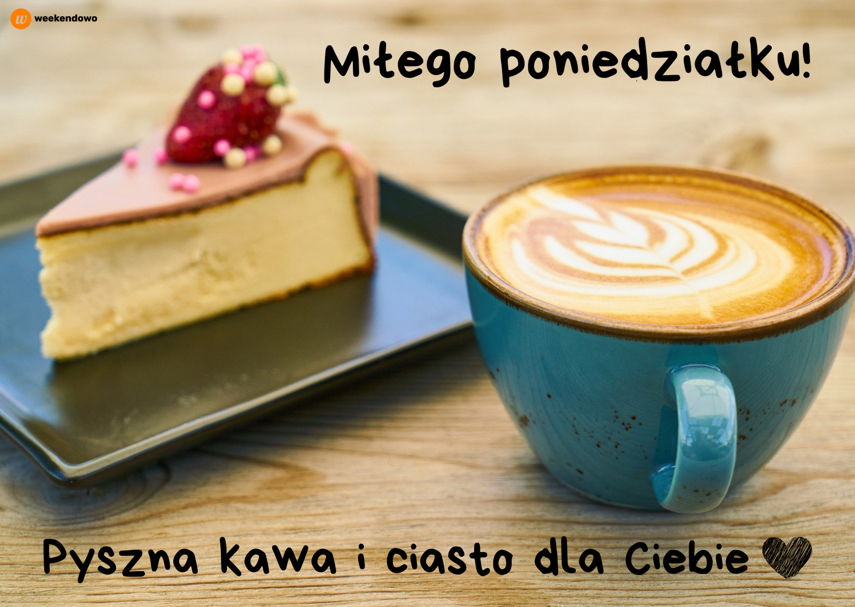 Kartka na poniedziałek z kawą