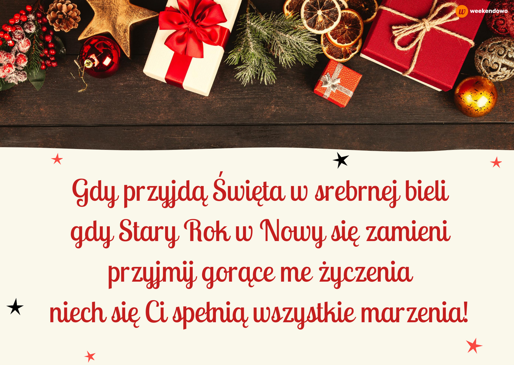 Kartka świąteczna z życzeniami