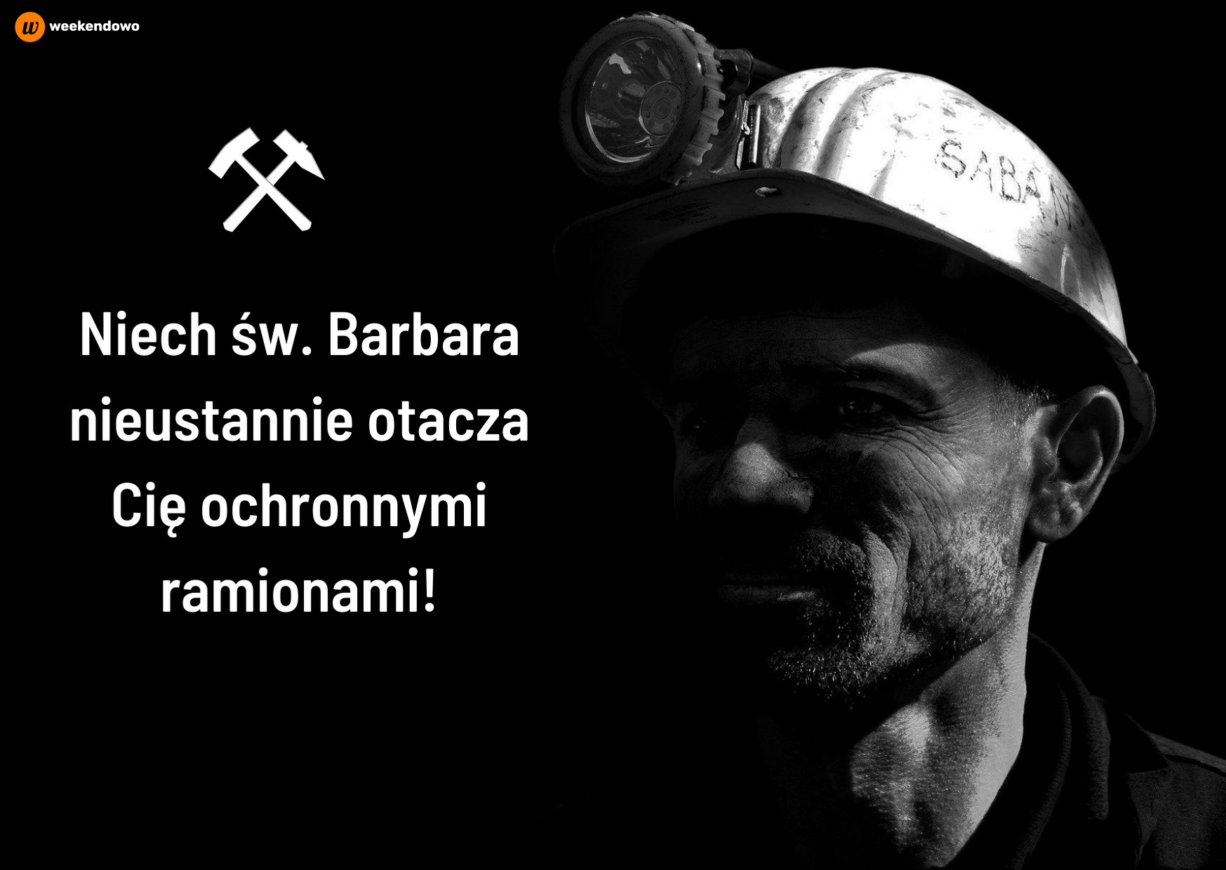 Kartka z górnikiem na barbórkę