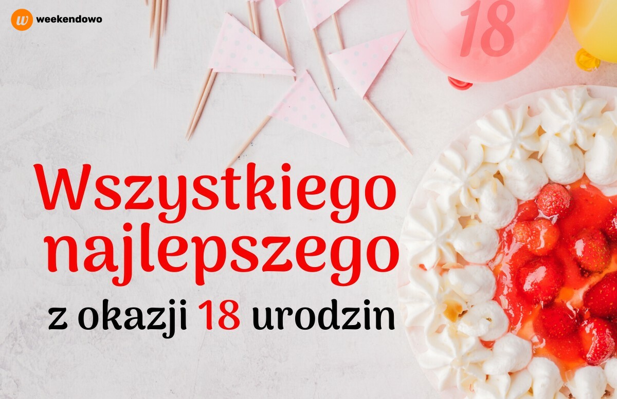 Kartka z tortem na osiemnastkę