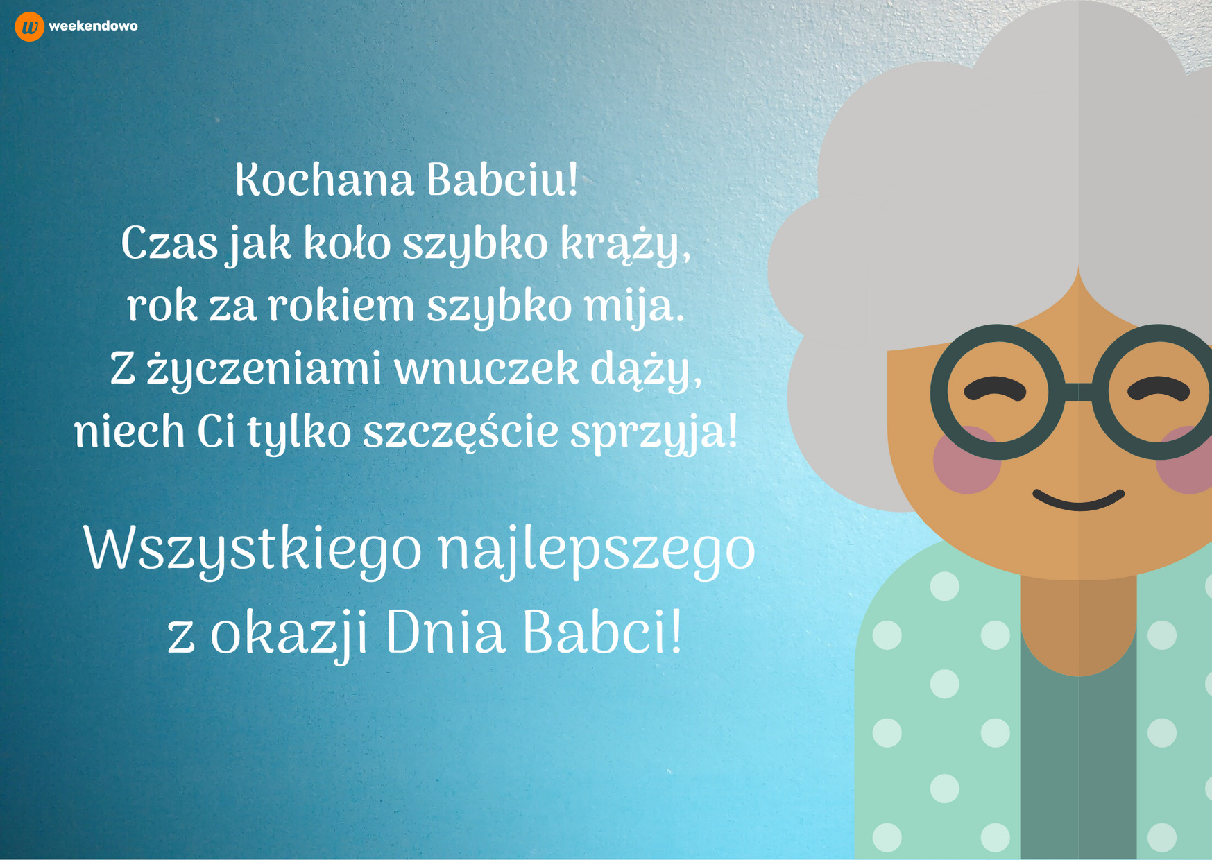 Kartka z życzeniami dla babci