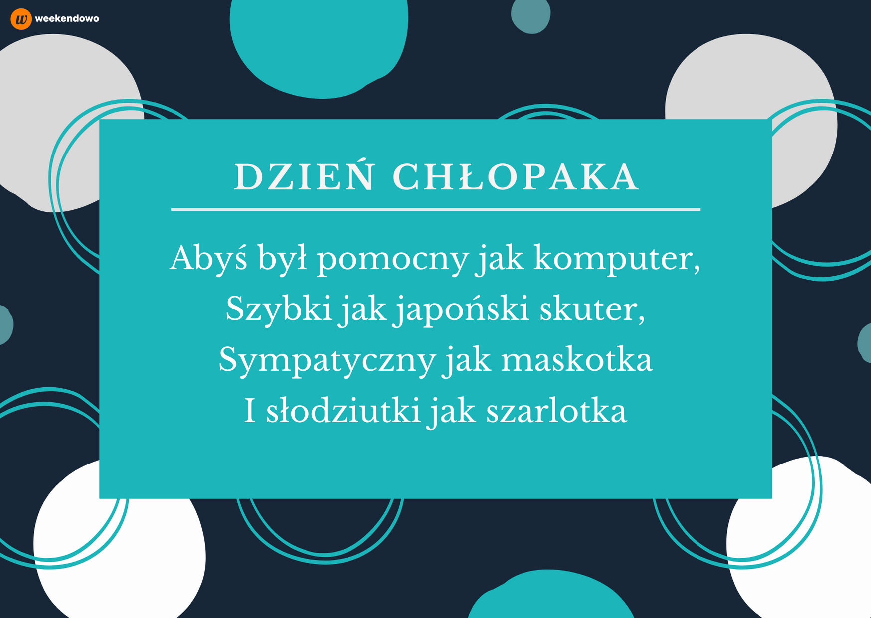 Kartka z życzeniami dla chłopaka