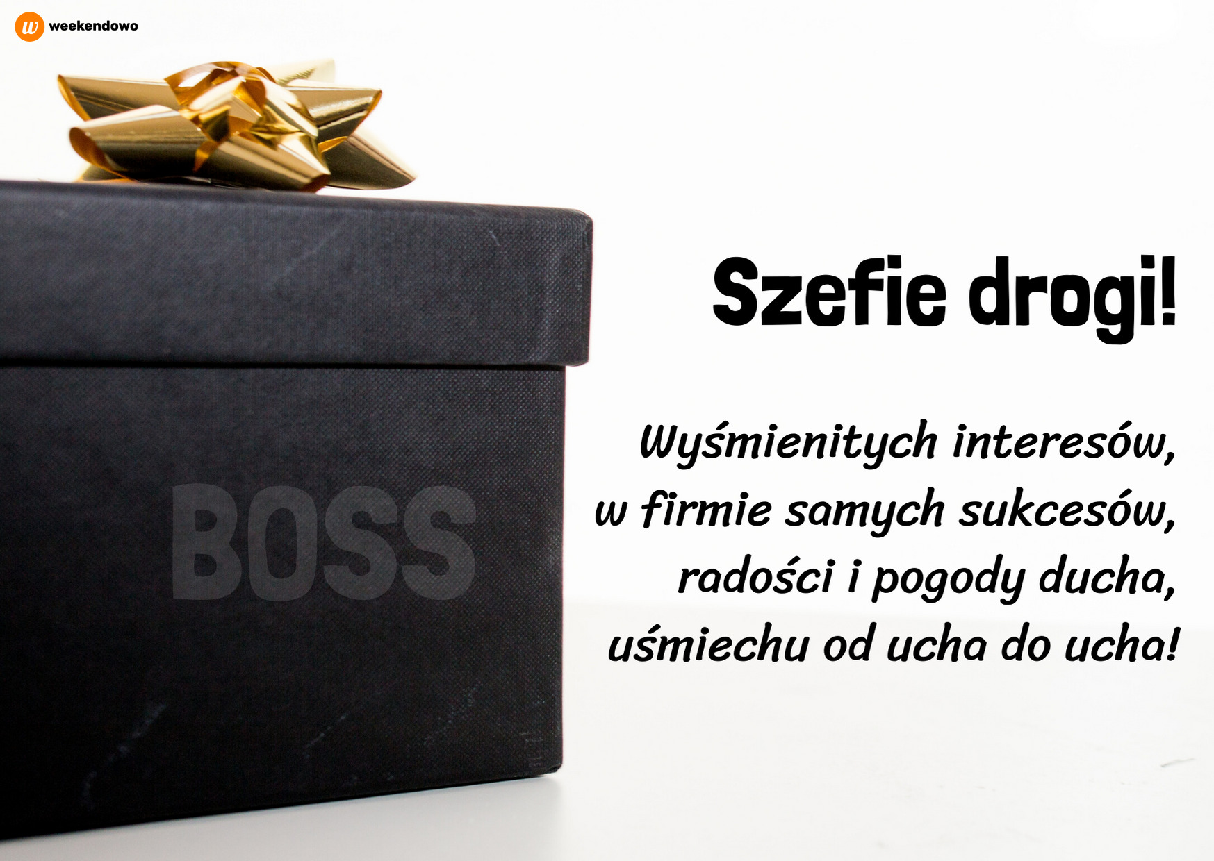 Kartka z życzeniami dla szefa