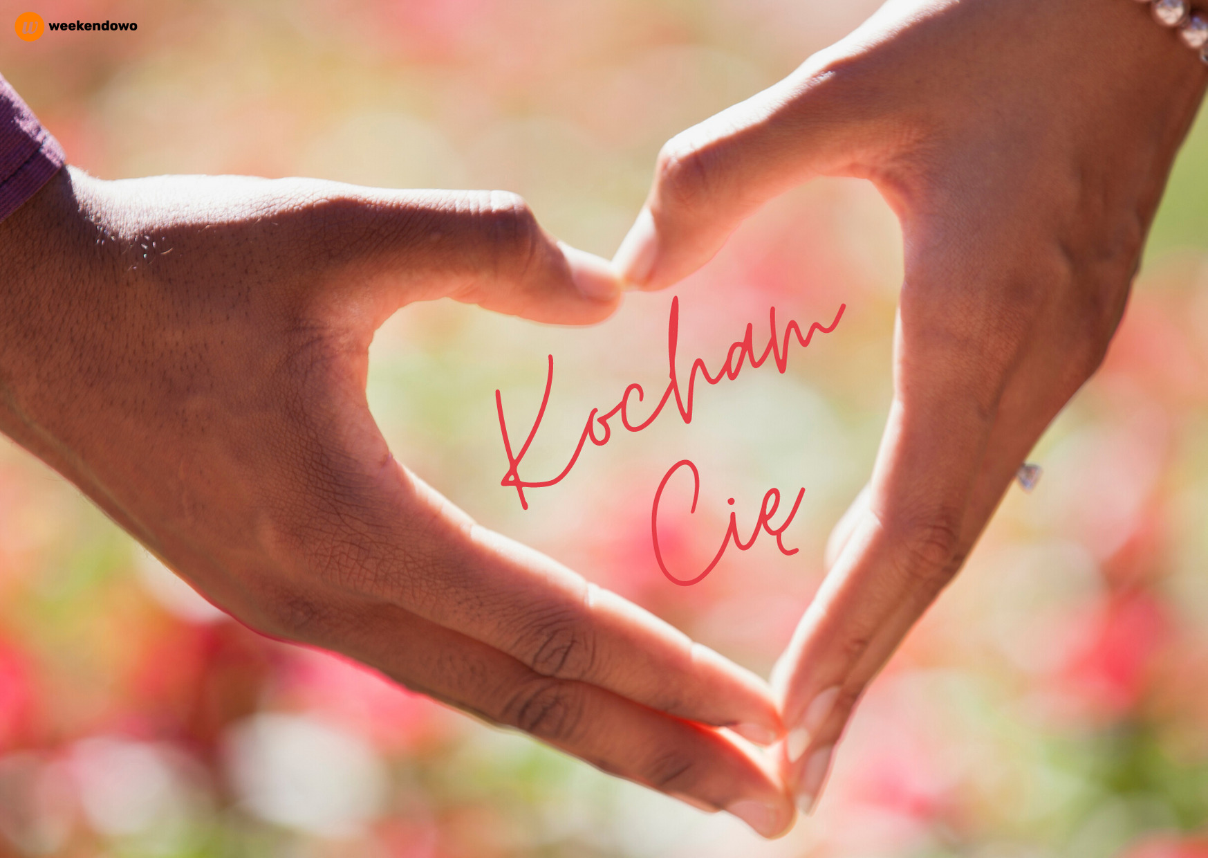Kocham Cię kartka