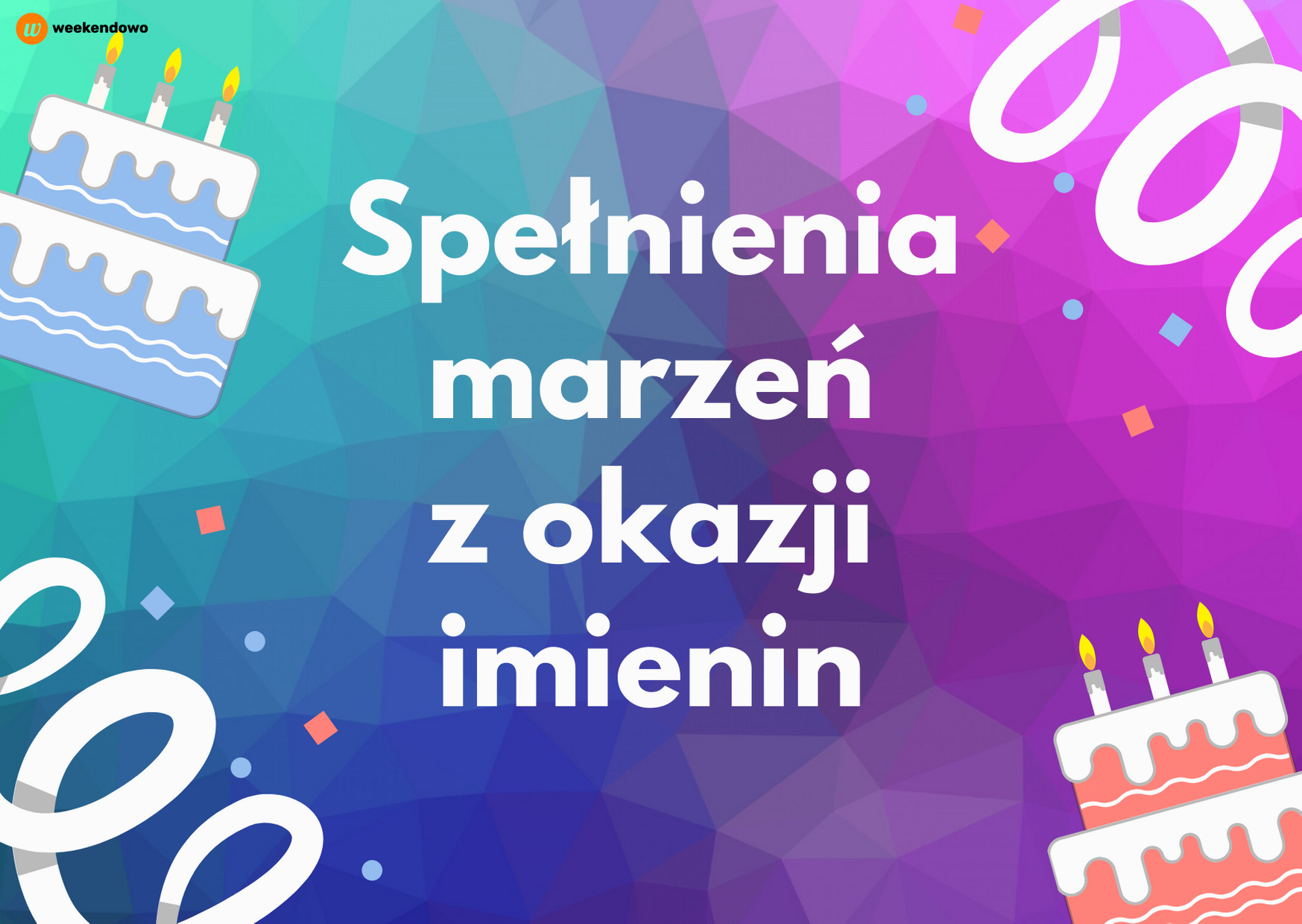 Kolorowa imieninowa kartka 