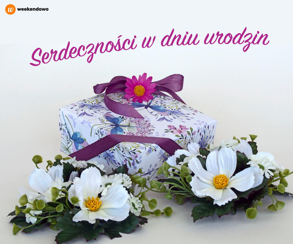 Kwiatowa urodzinowa kartka