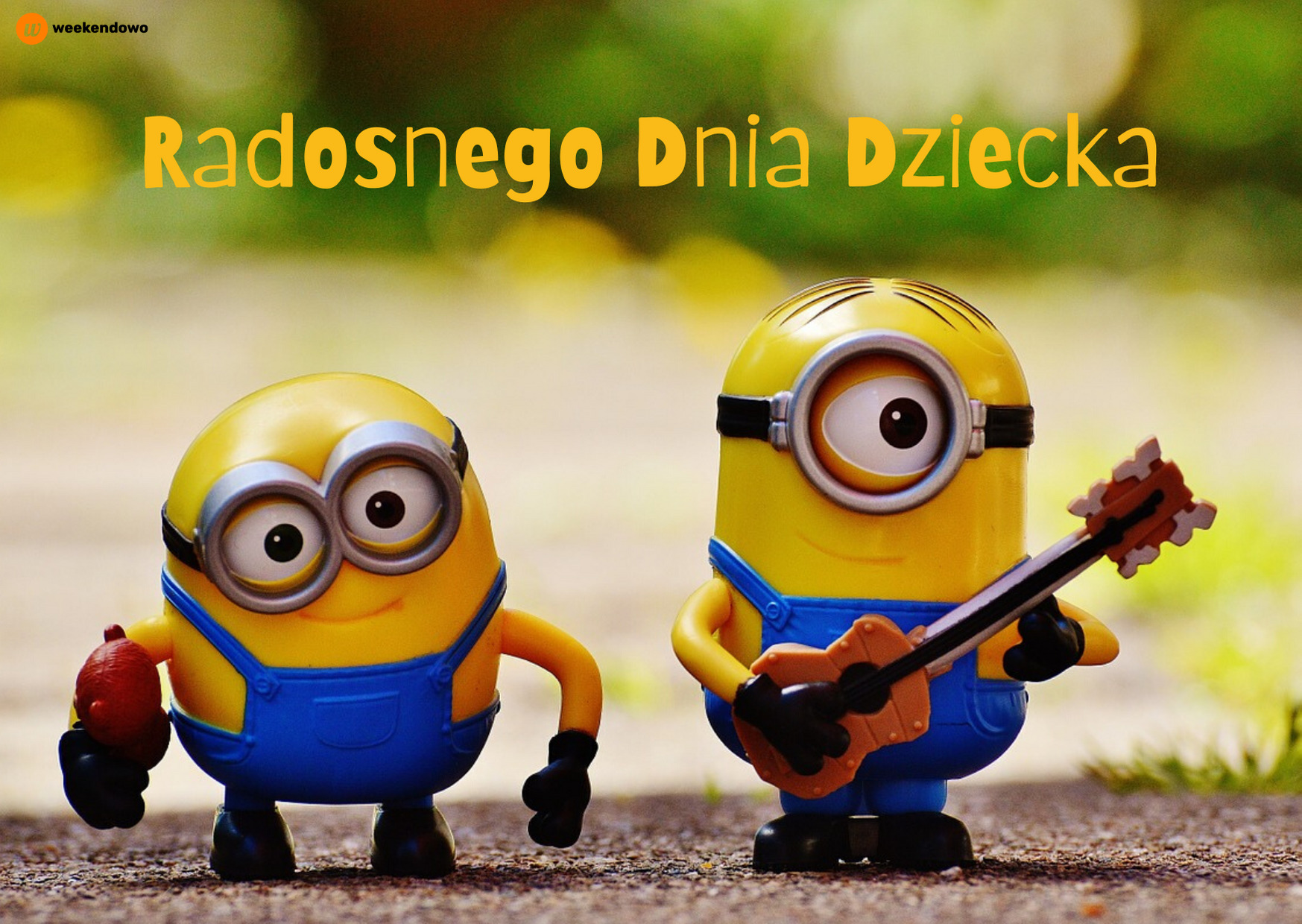 Minionki na dzień dziecka kartka