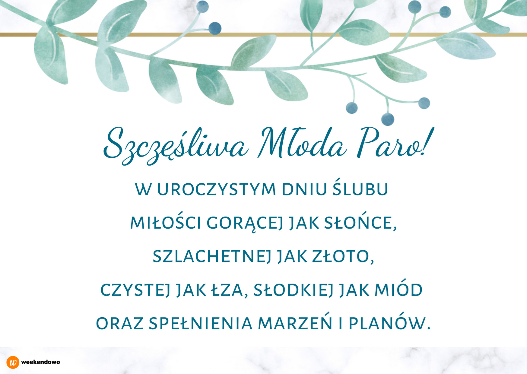 Młodej parze kartka