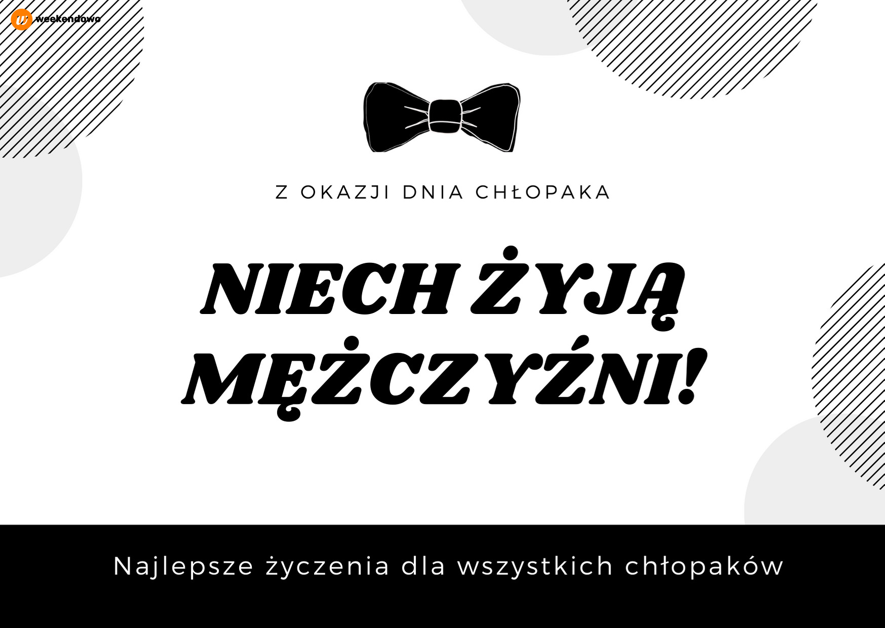Niech żyją mężczyźni kartka