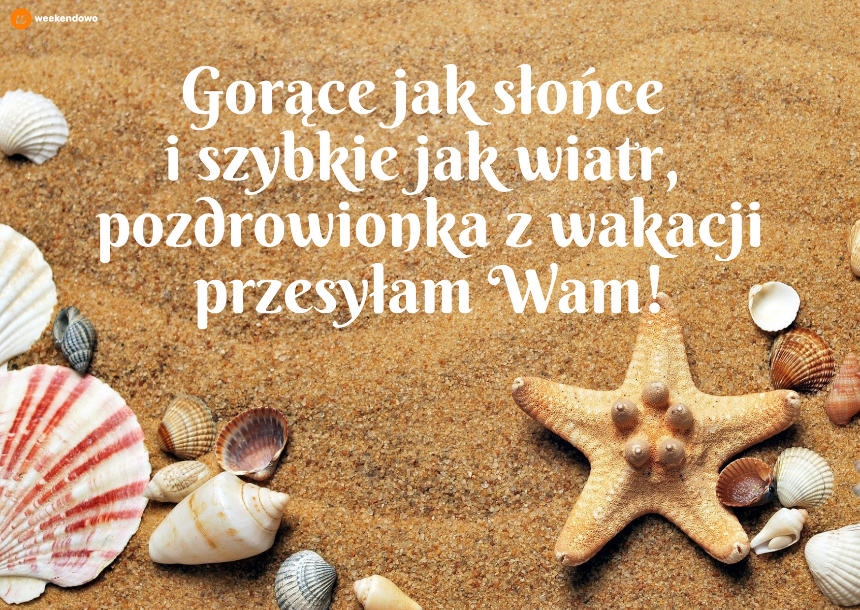 Pozdrowienia z wakacji kartka