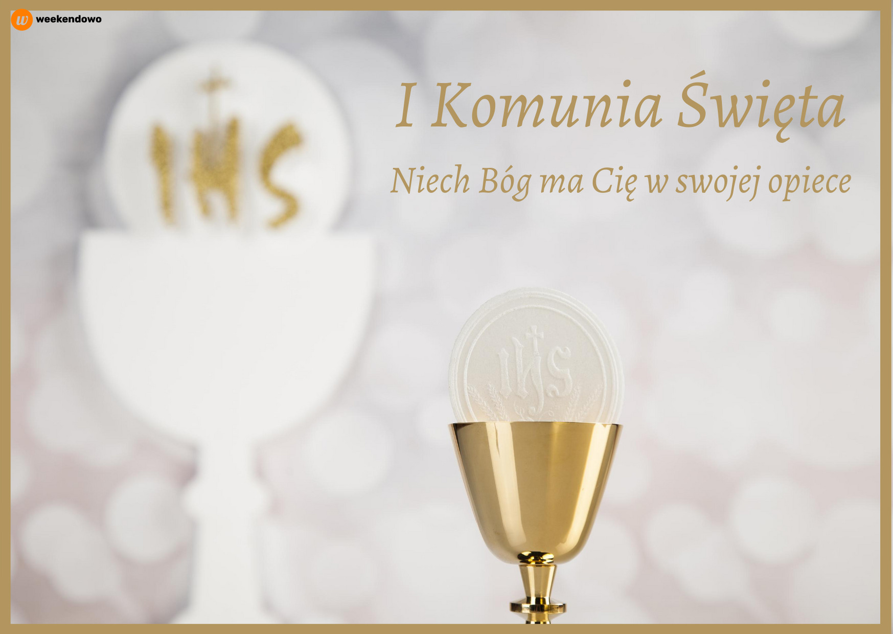 Prosta kartka komunijna