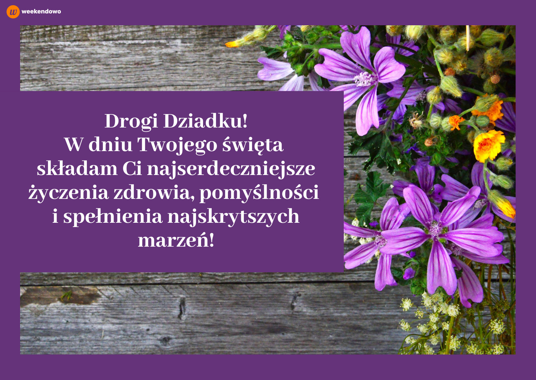 Prosta kartka na Dzień Dziadka