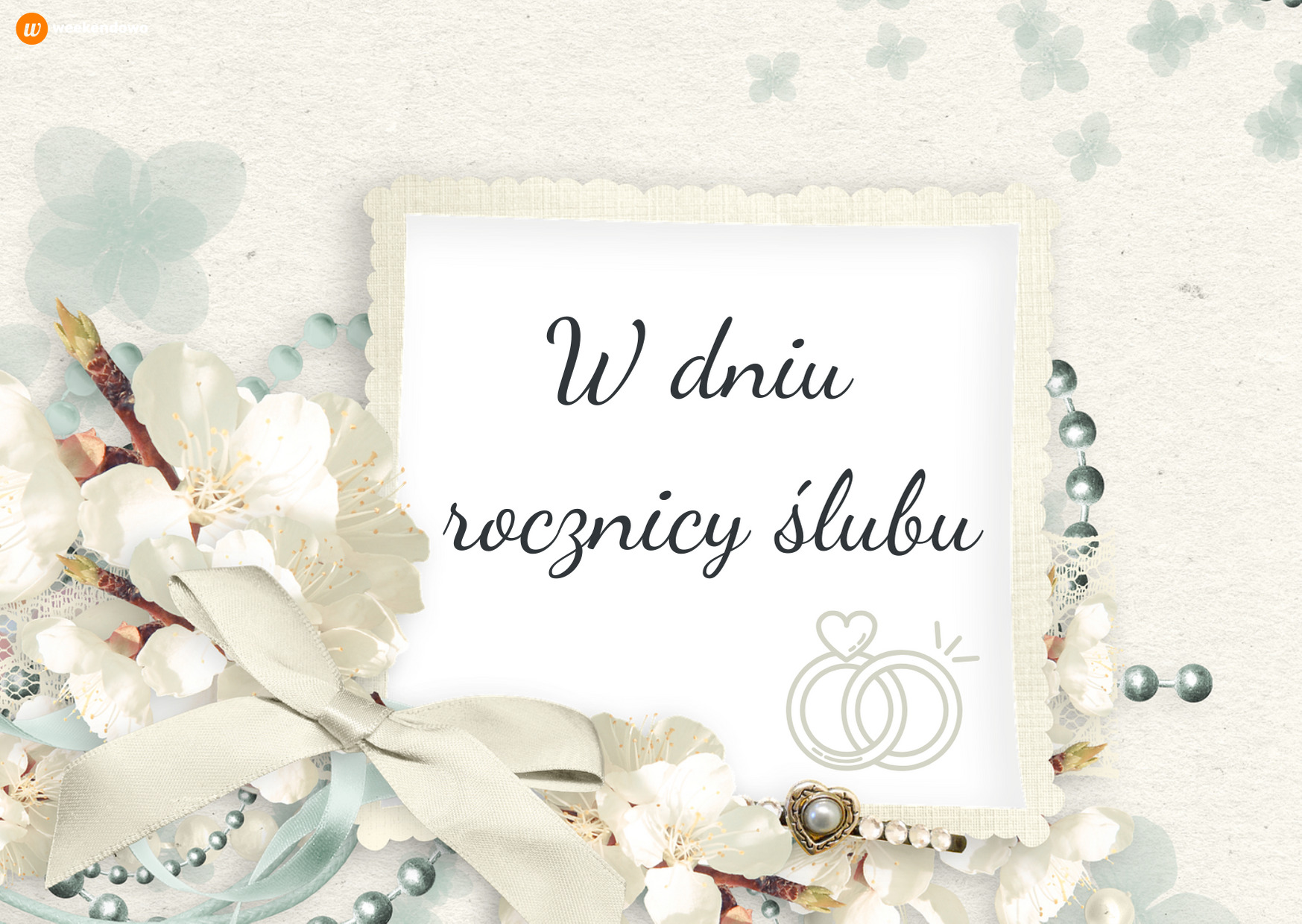 Prosta kartka na rocznicę ślubu