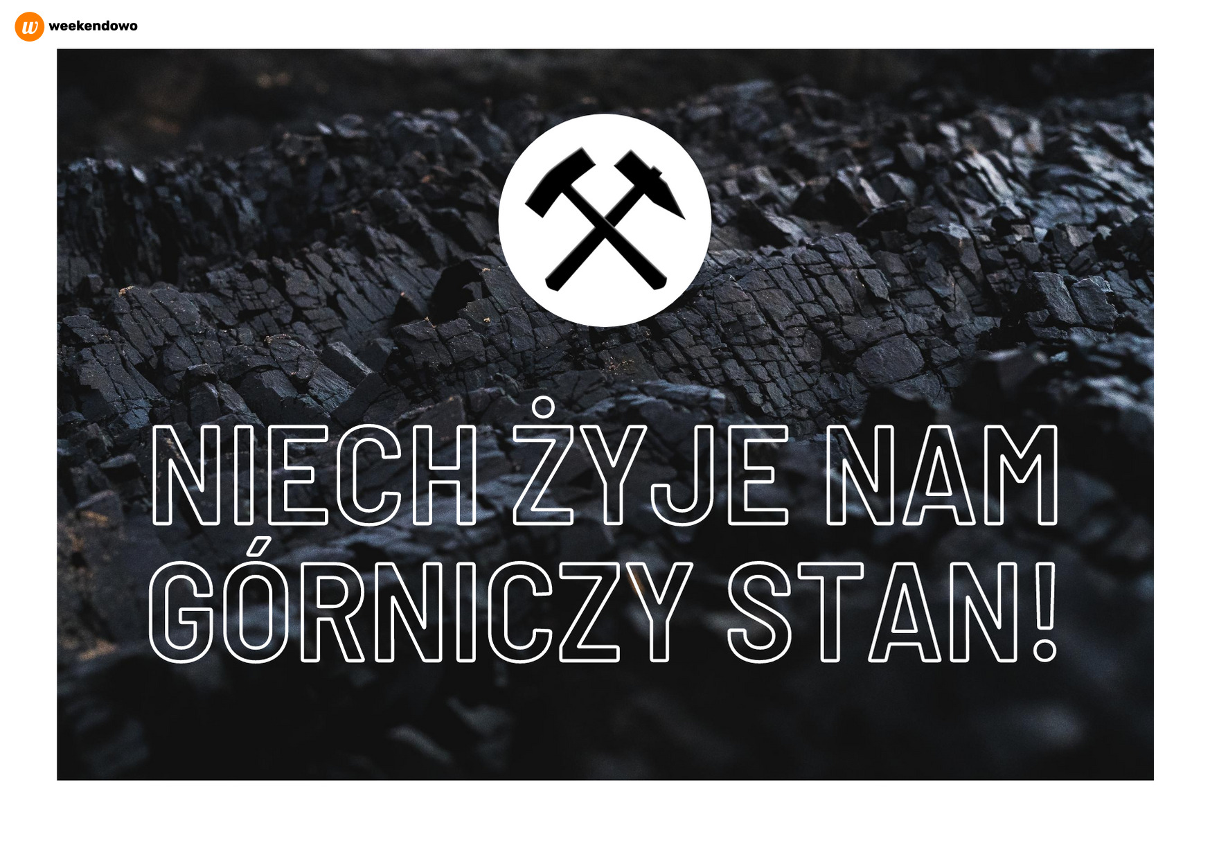 Prosta kartka z okazji barbórki