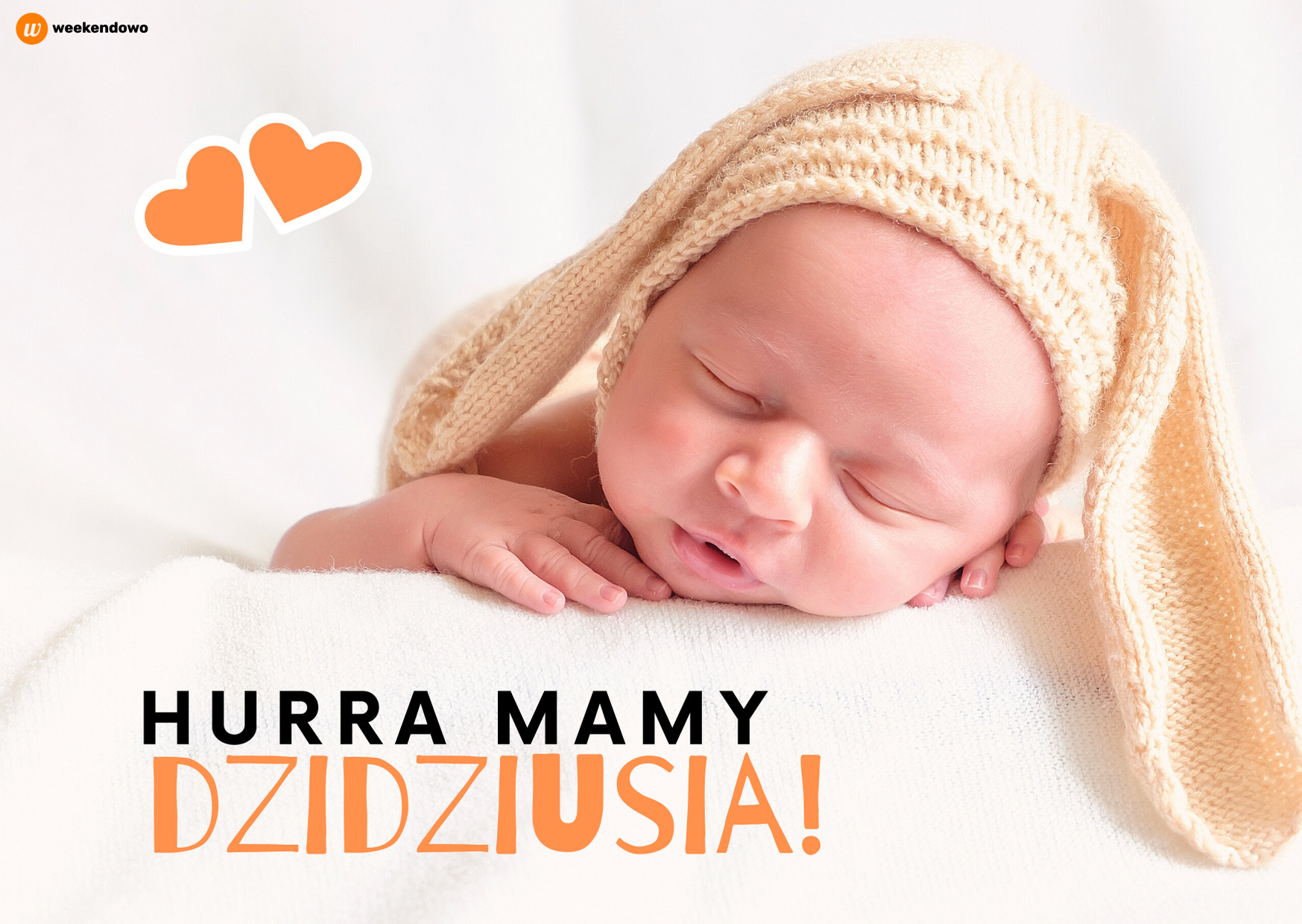 Prosta kartka z okazji narodzin dziecka