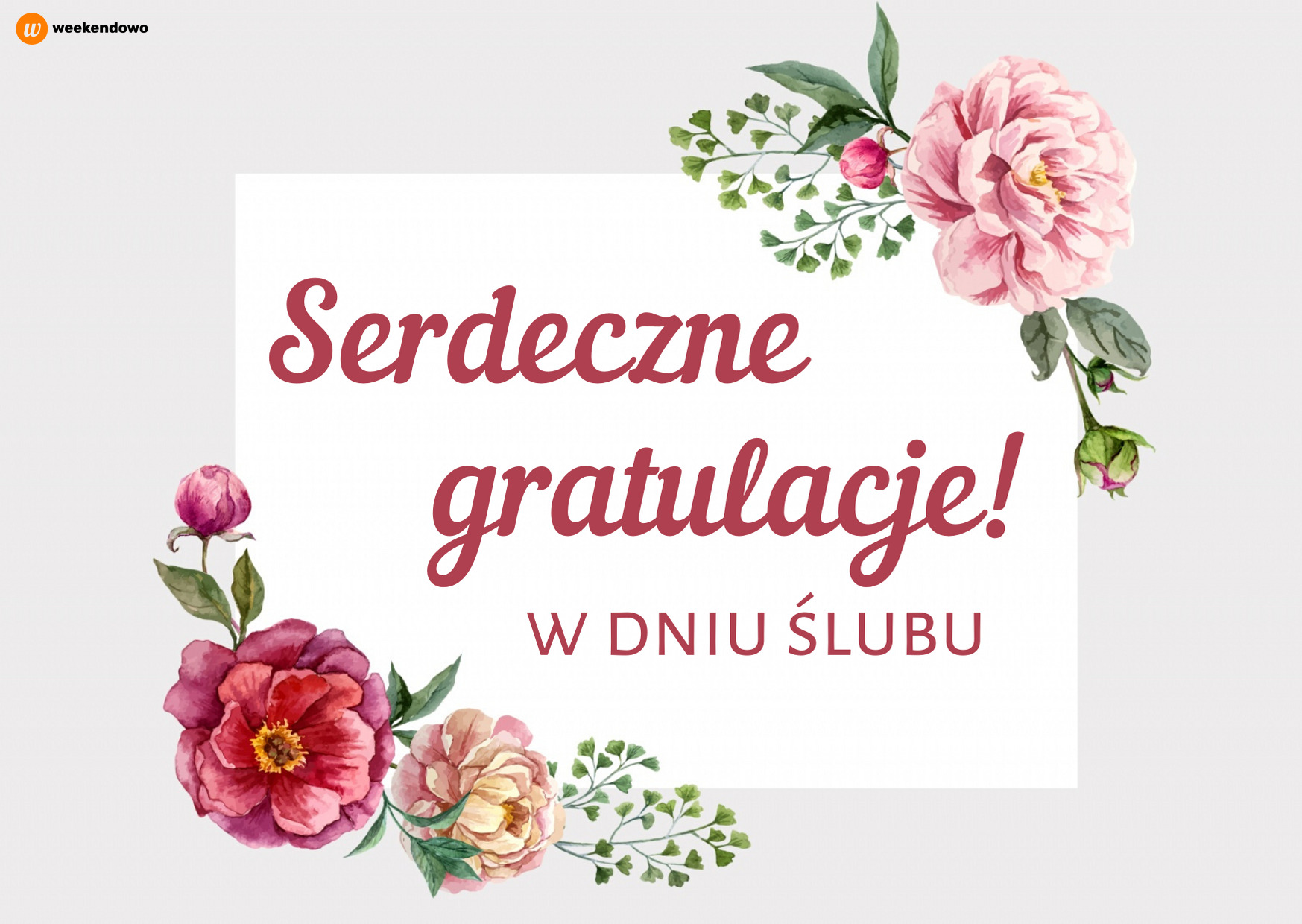 Ślubne gratulacje kartka