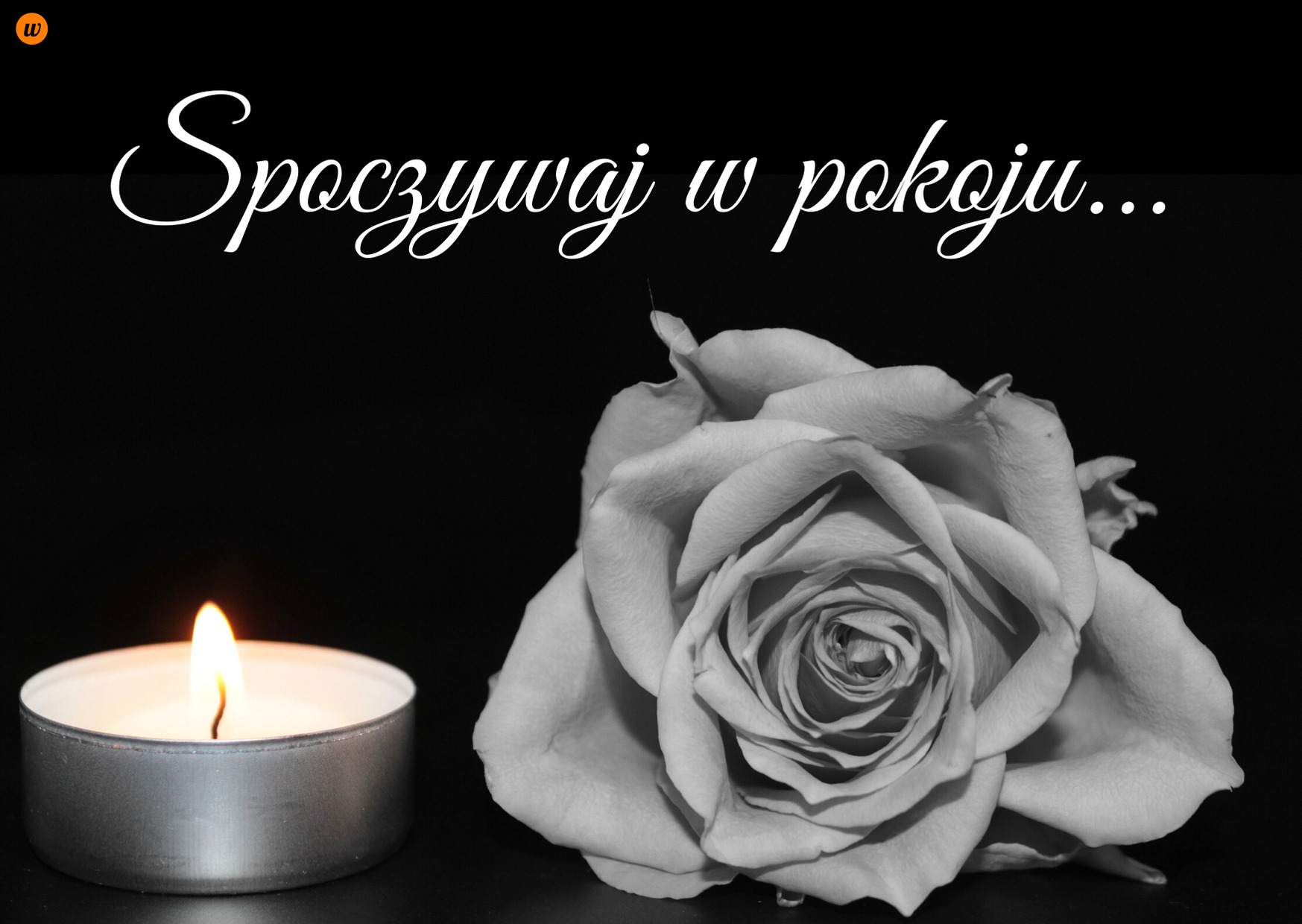 Spoczywaj w pokoju kartka