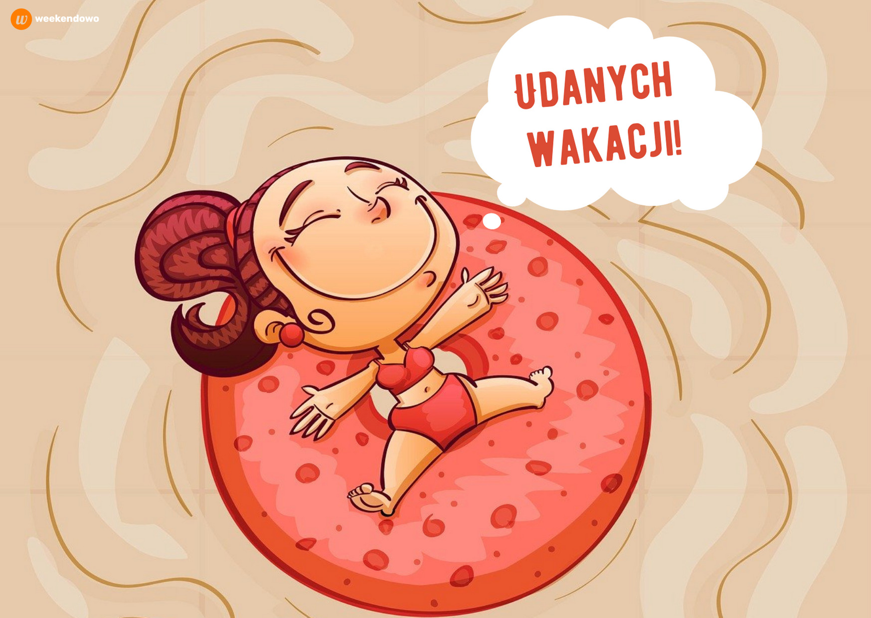 Udanych wakacji kartka
