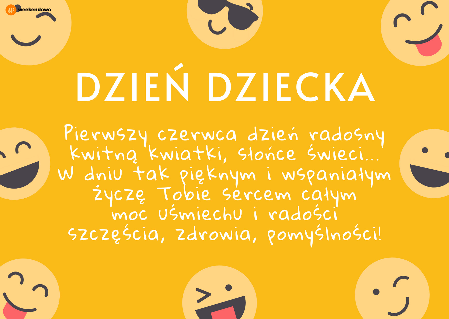Wesoła kartka na dzień dziecka