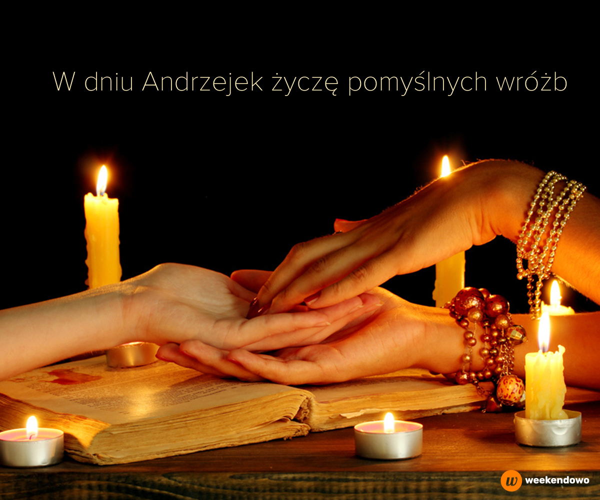 Wróżby w andrzejki kartka