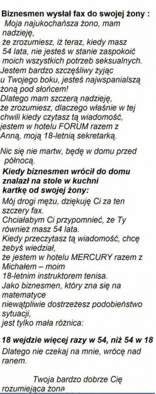 Fax do żony