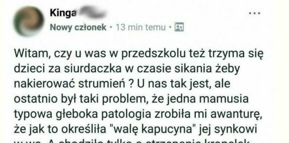 Pomaga dzieciom w sikaniu