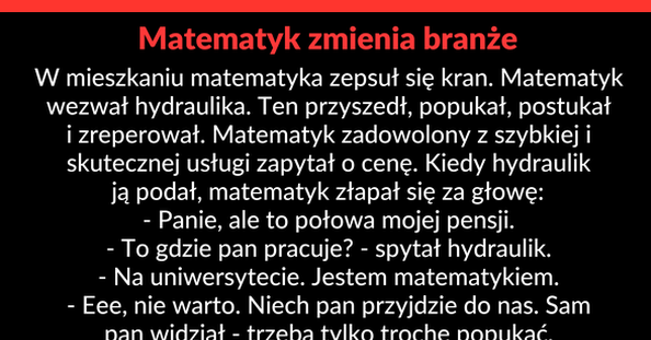 Matematyk zmienia branżę