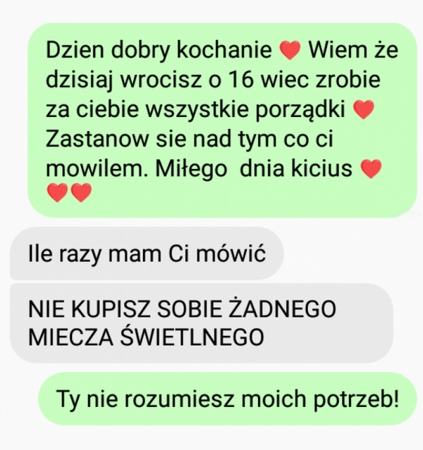 Nie rozumie jego potrzeb 