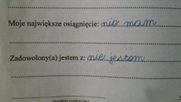 Szczere odpowiedzi w ankiecie szkolnej