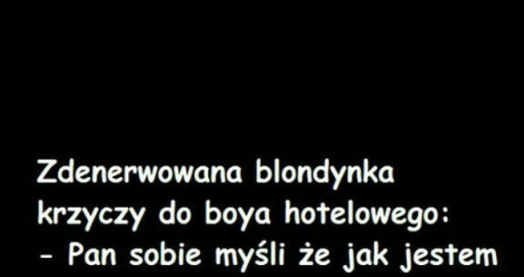 Blondynka w hotelu
