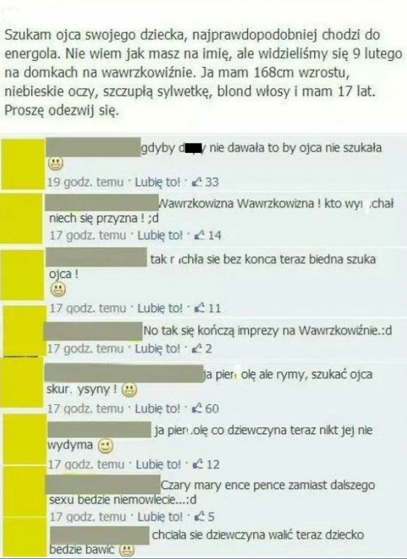 Szuka ojca swojego dziecka