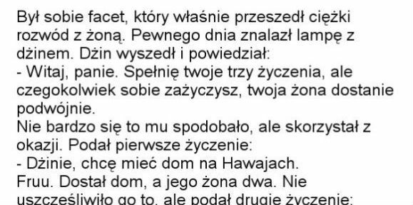 Lampa z dżinem