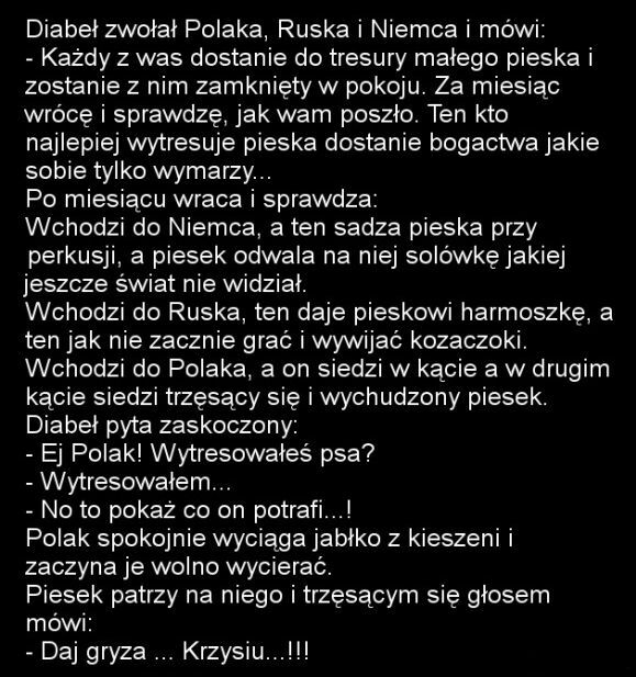 Diabeł zwołał Polaka, Ruska i Niemca...