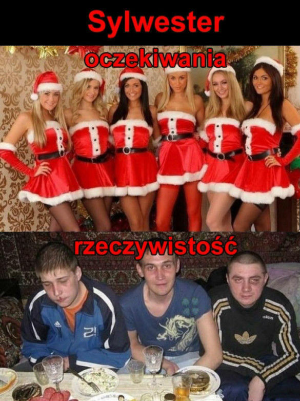 Sylwester: oczekiwania vs rzeczywistość 