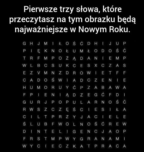 Najważniejsze słowa w Nowym Roku