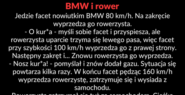 Pędzący rowerzysta 