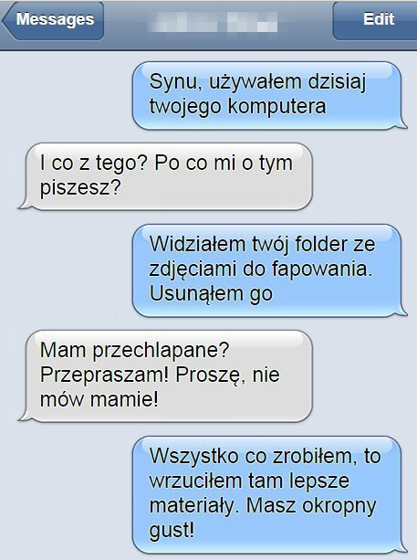 Mistrzowska reakcja ojca