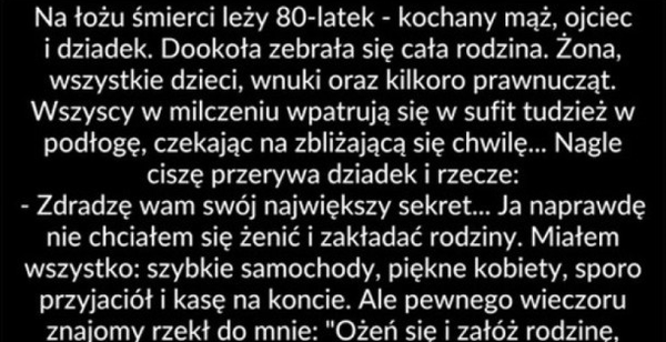 Staruszek na łożu śmierci