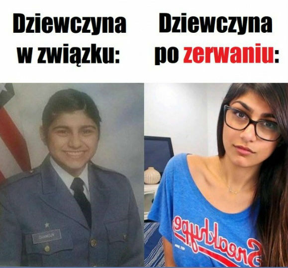 Dziewczyna w związku vs po rozstaniu